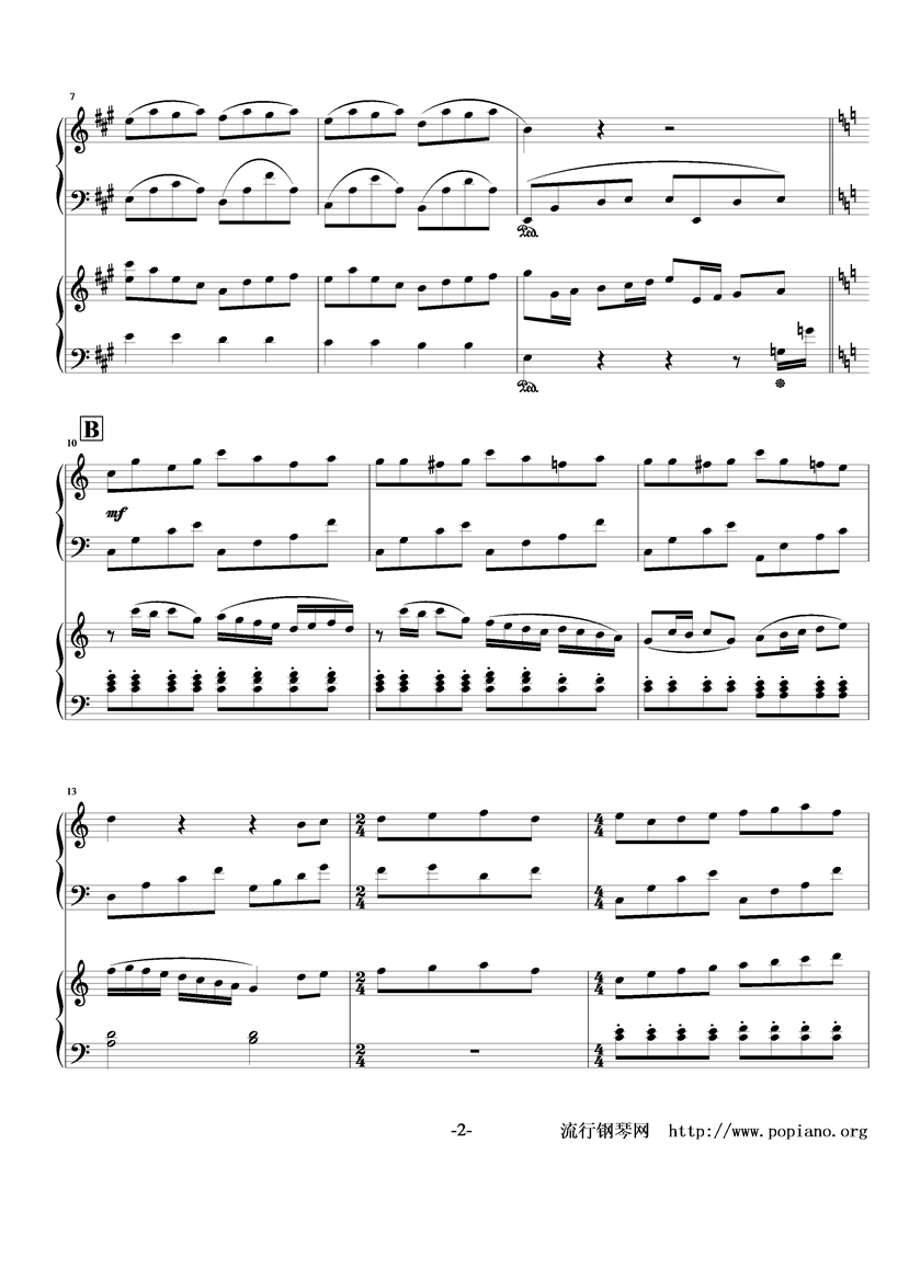佳节钢琴曲谱（图2）
