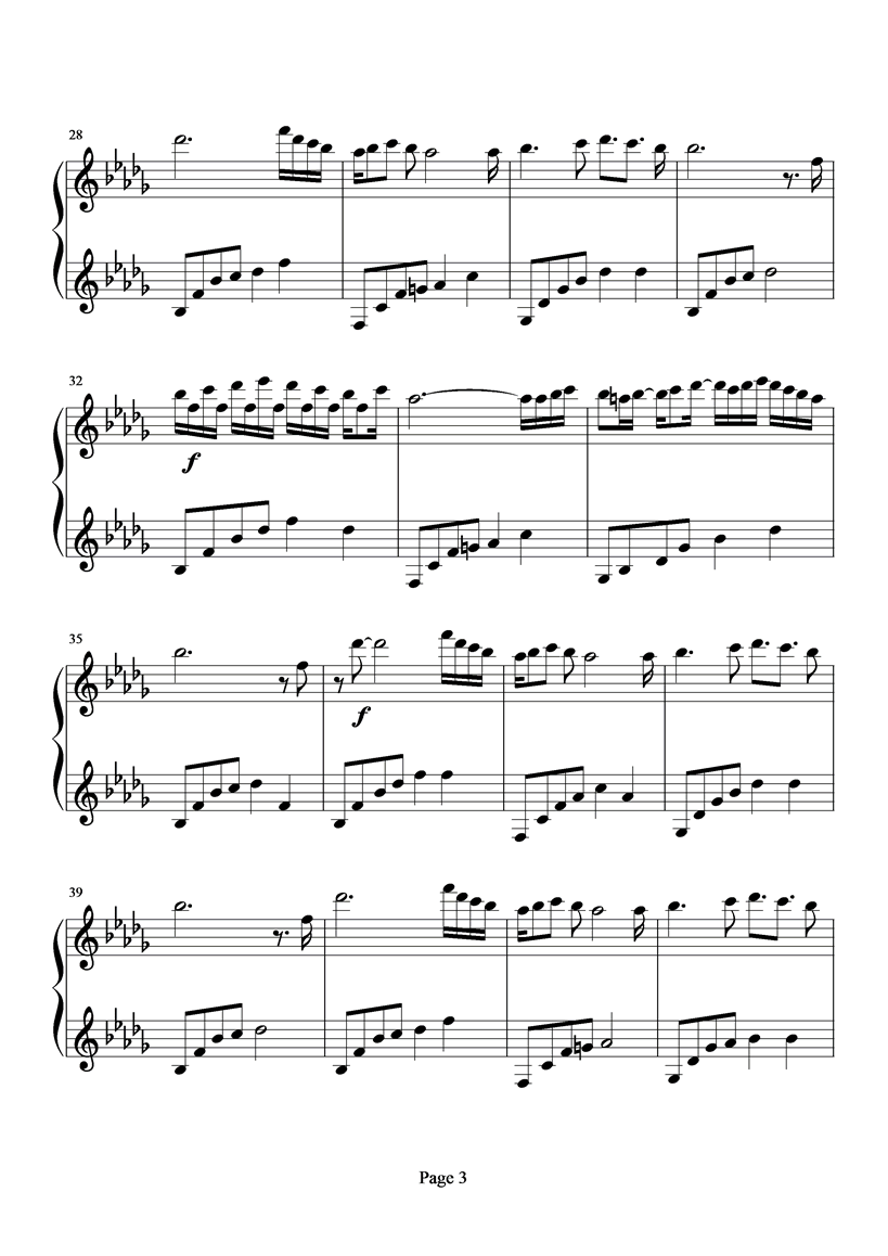 I miss you钢琴曲谱（图3）