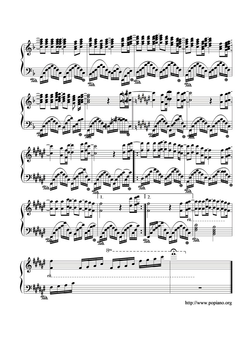 贝蕾的离去钢琴曲谱（图2）