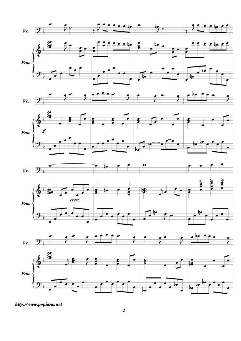 Passing By钢琴曲谱（图2）