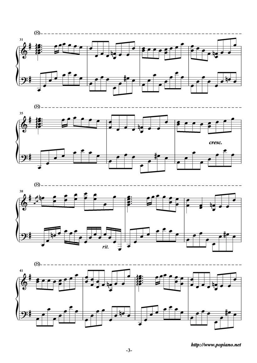 I钢琴曲谱（图3）