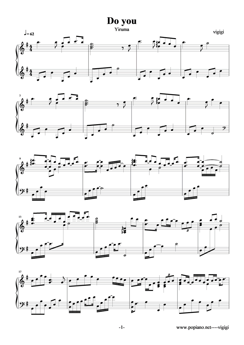 do you钢琴曲谱（图1）