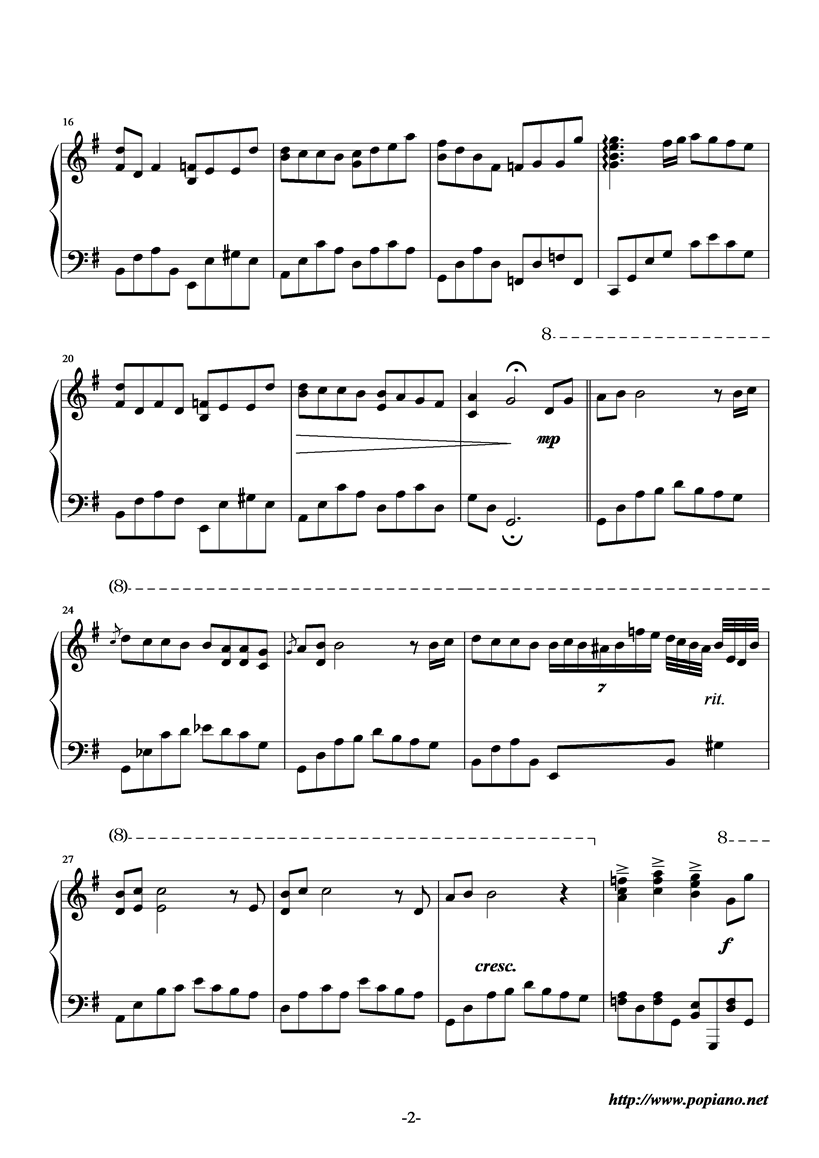 I钢琴曲谱（图2）