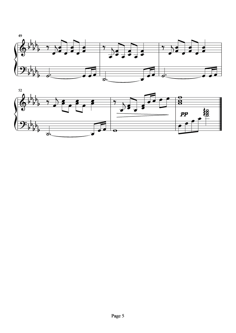 Rainy Sunday钢琴曲谱（图5）