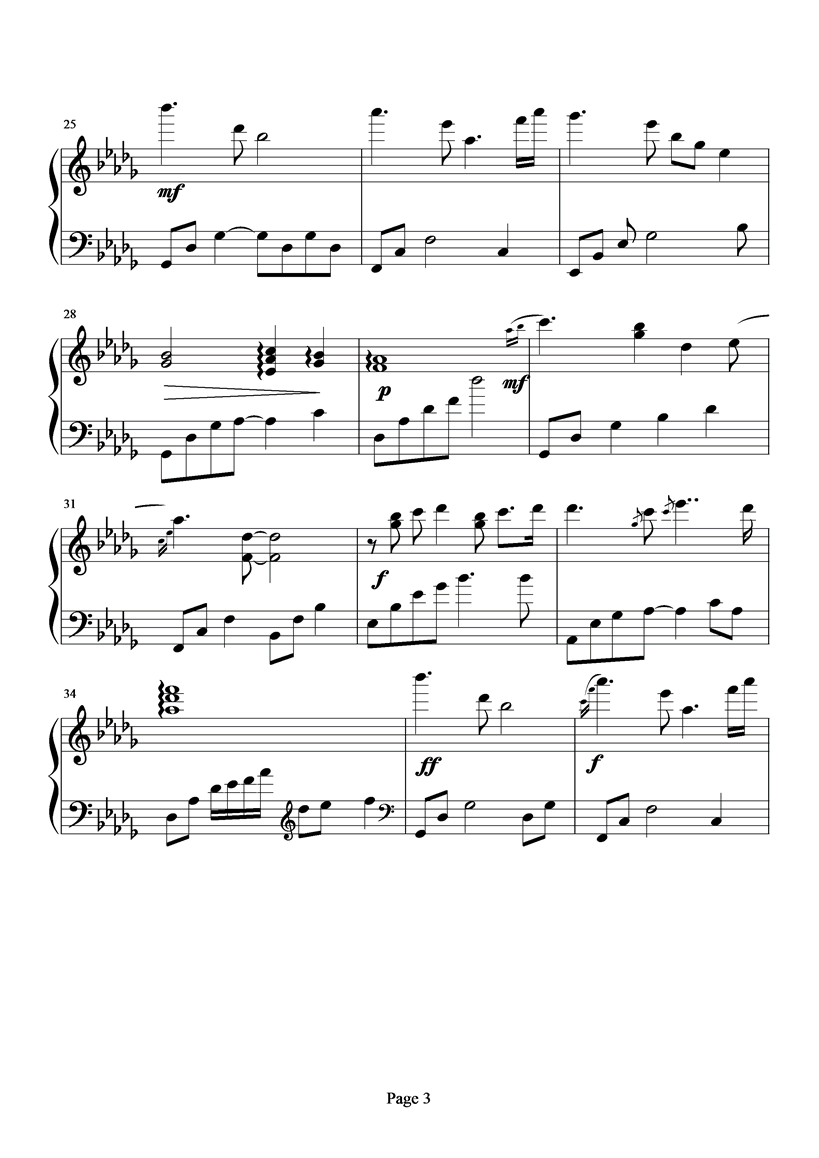Rainy Sunday钢琴曲谱（图3）