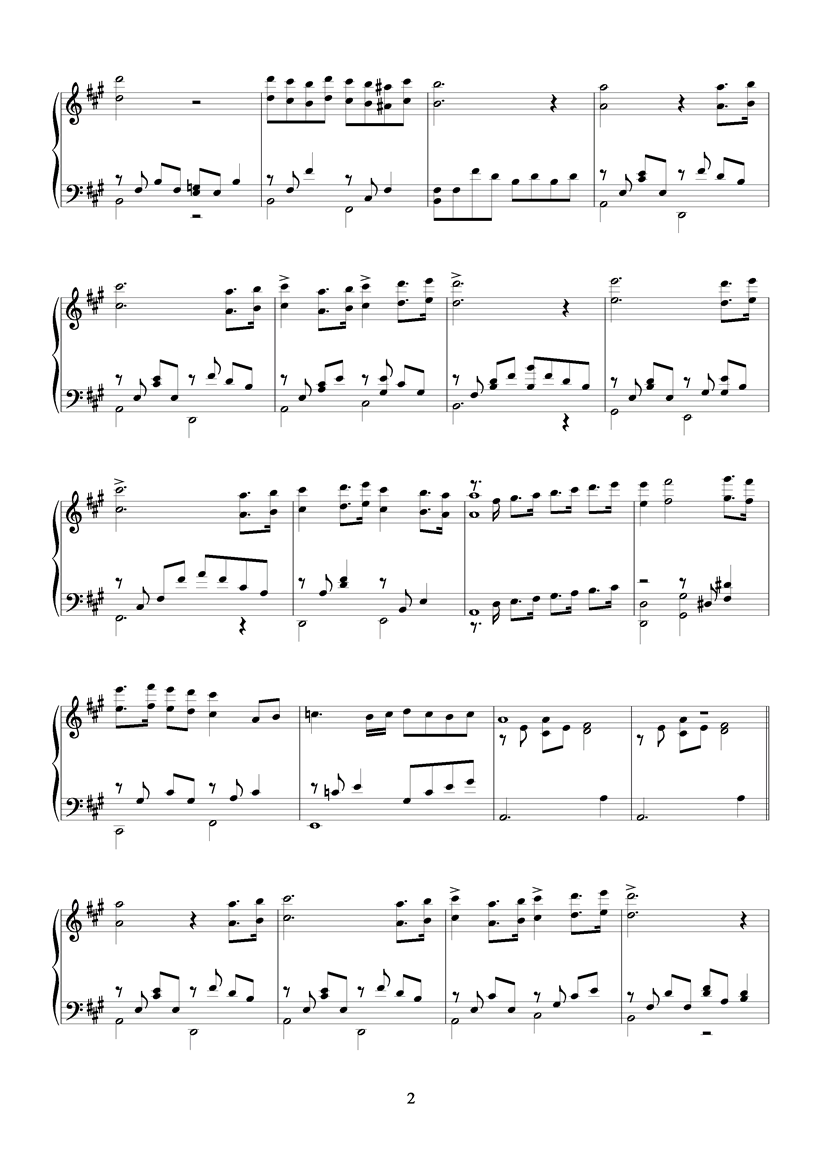 La vita e bella钢琴曲谱（图2）