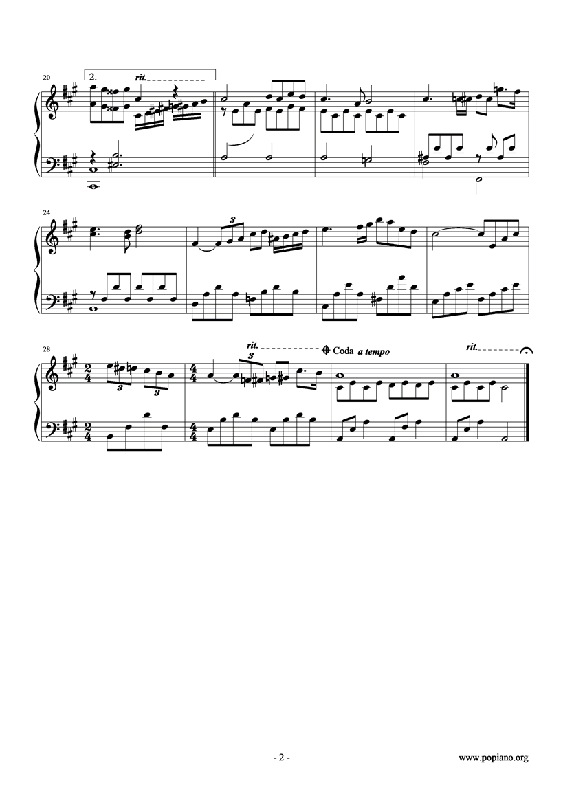 GLORIA希望之光钢琴曲谱（图2）
