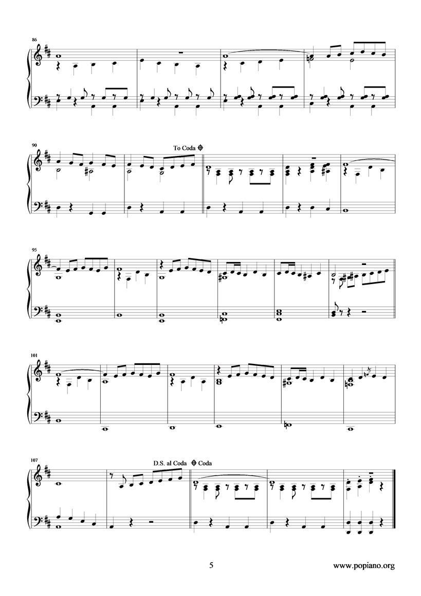 La vita e bella钢琴曲谱（图5）