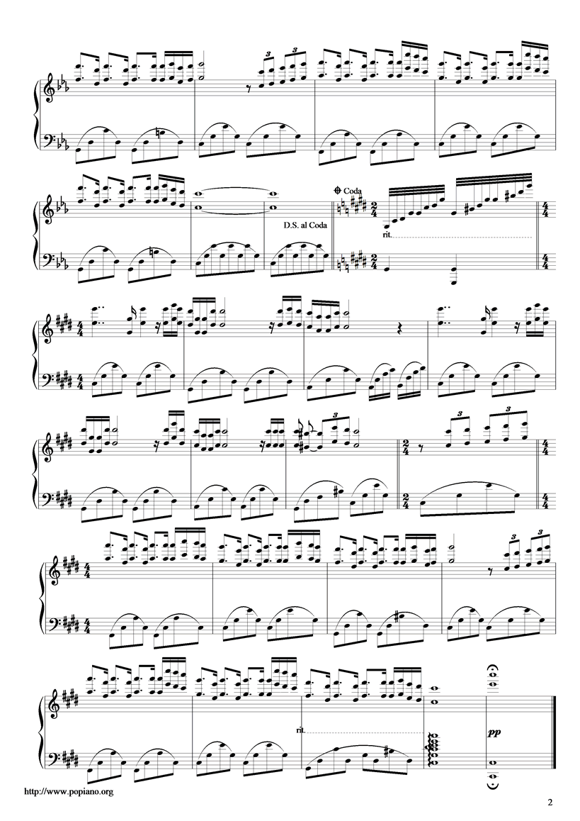 Hungarian Sonata匈牙利奏鸣曲钢琴曲谱（图2）