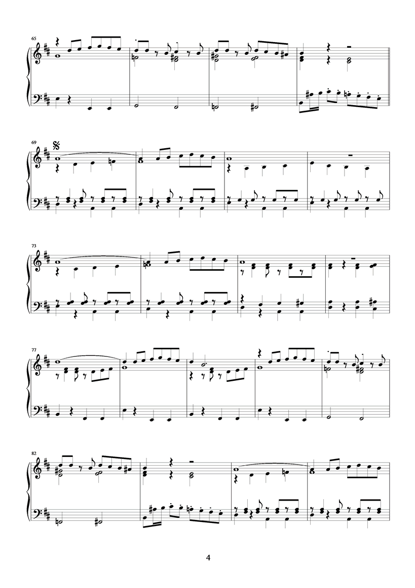 La vita e bella钢琴曲谱（图4）