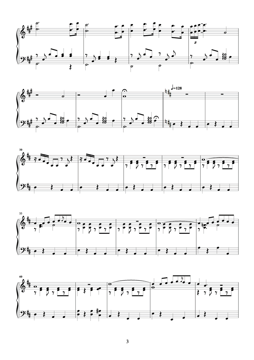 La vita e bella钢琴曲谱（图3）