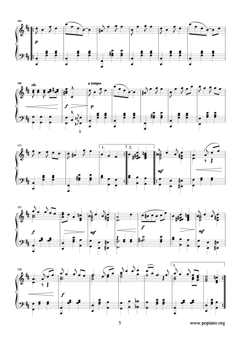 Bethena钢琴曲谱（图5）