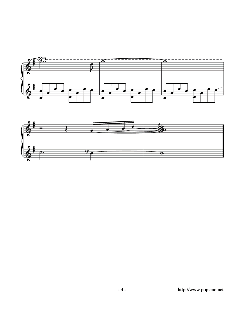 Utsukushiki Yuugure钢琴曲谱（图4）