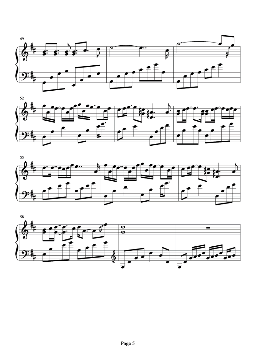 walking with you钢琴曲谱（图5）