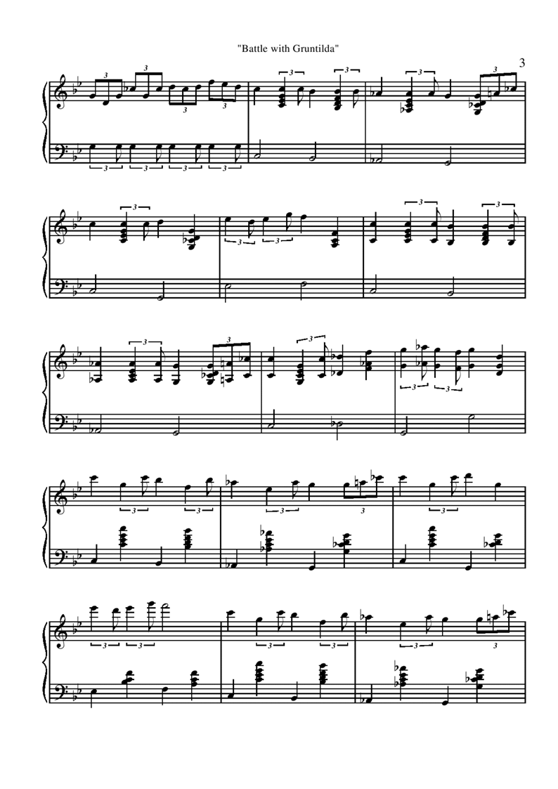 battle with gruntilda钢琴曲谱（图3）