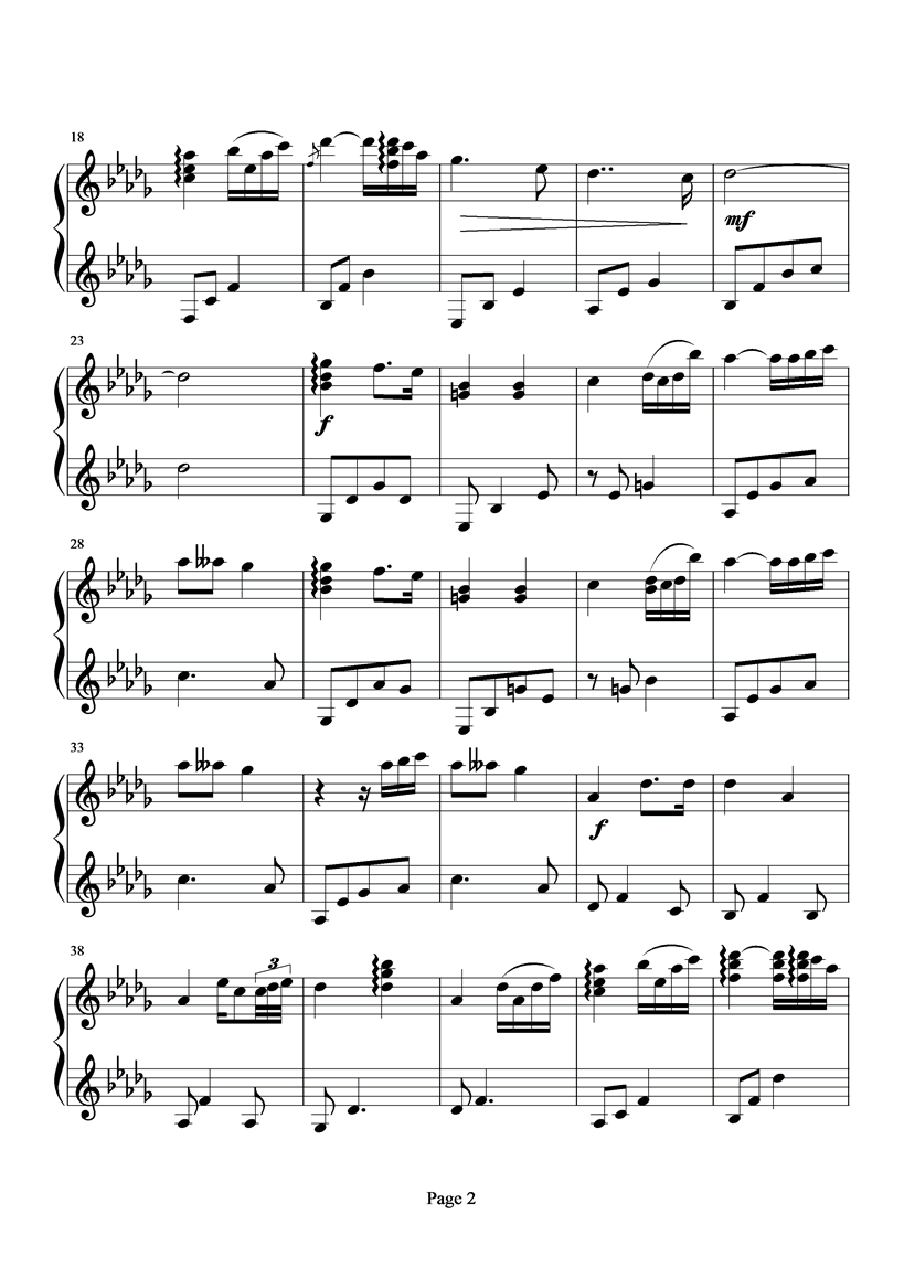 wedding钢琴曲谱（图2）