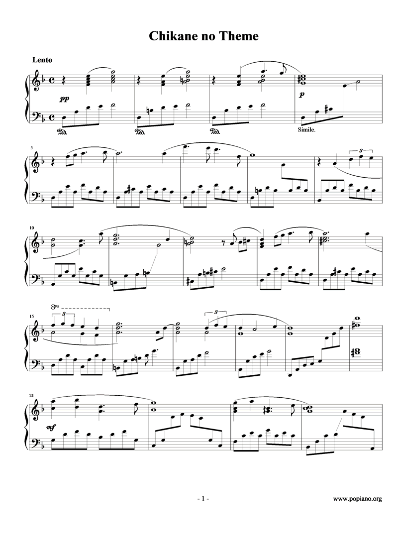 chikane钢琴曲谱（图1）