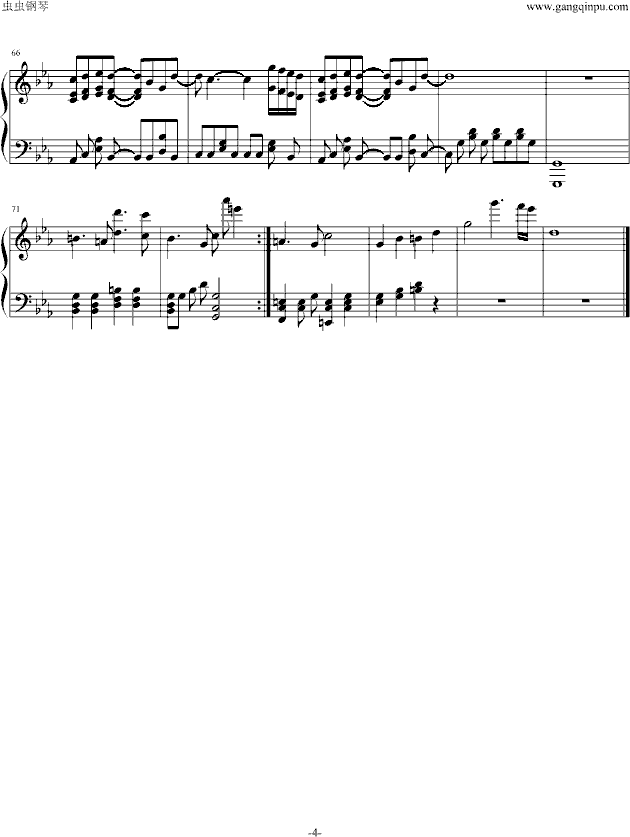 宿命~羊之歌钢琴曲谱（图4）