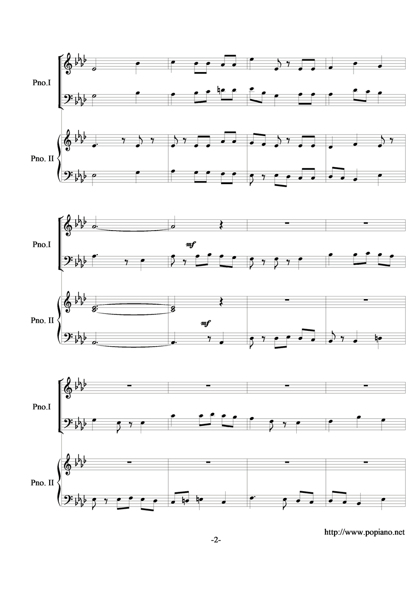 We wish you a Merry Christmas钢琴曲谱（图2）