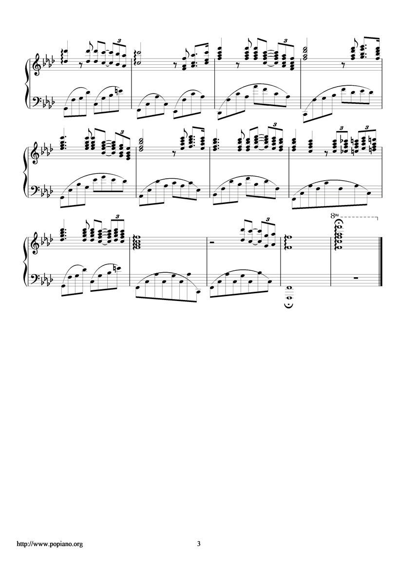 Ultime Amour最后恋情钢琴曲谱（图3）