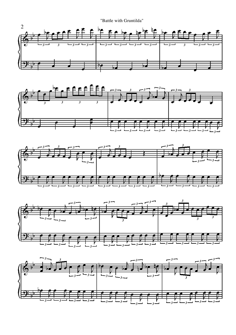 battle with gruntilda钢琴曲谱（图2）