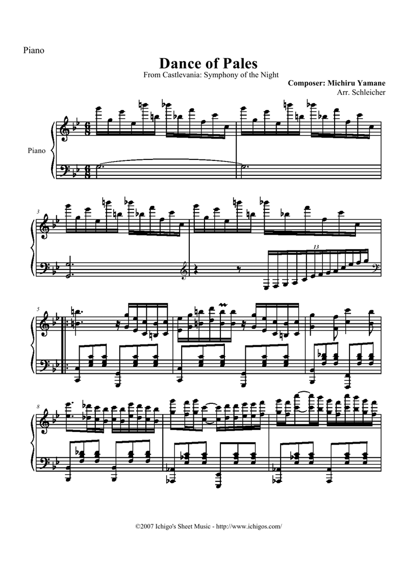 Dance of Pales钢琴曲谱（图1）
