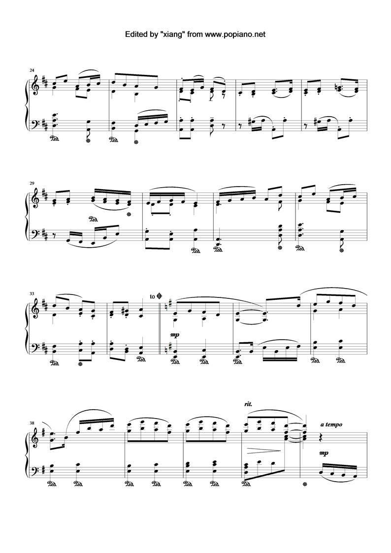 Gold Saucer钢琴曲谱（图2）