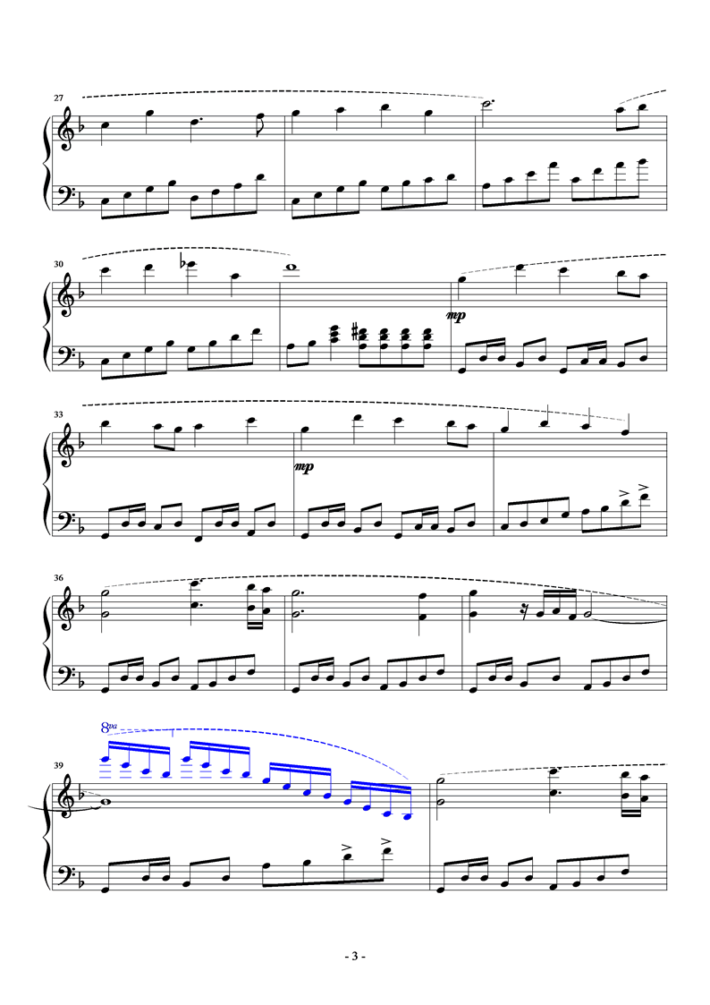 Fate钢琴曲谱（图3）