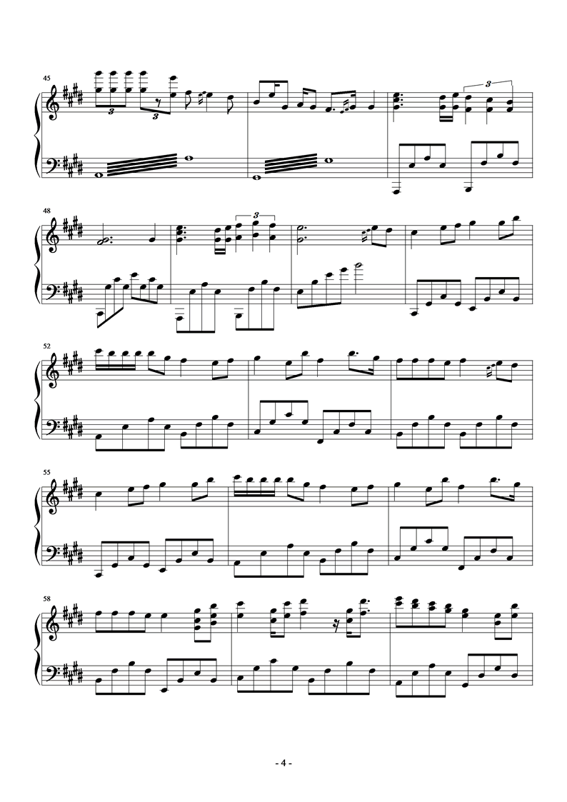 Vang Trang Khoc钢琴曲谱（图4）
