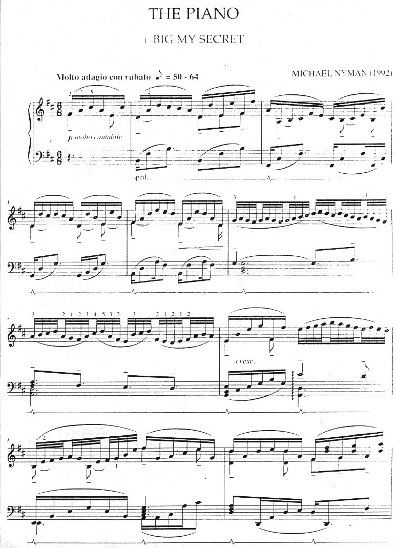 big my secret钢琴曲谱（图1）