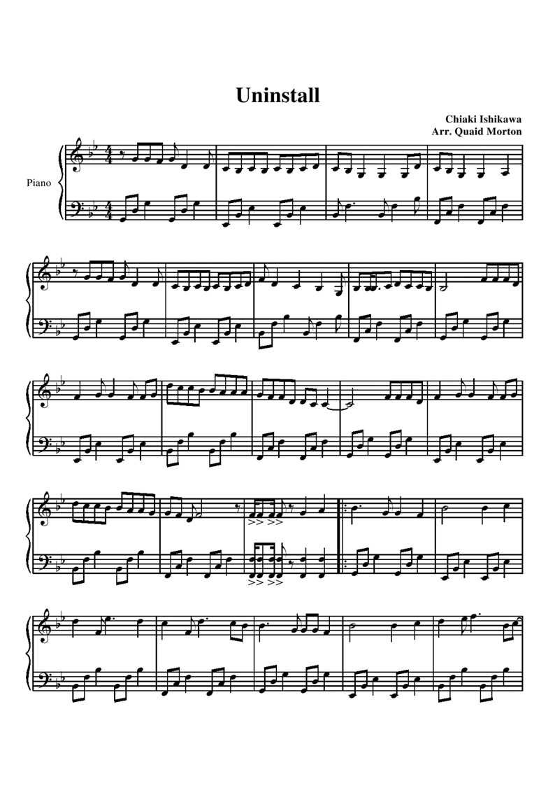 Uninstall钢琴曲谱（图1）