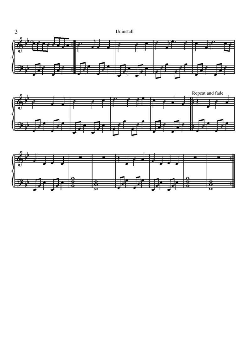 Uninstall钢琴曲谱（图2）