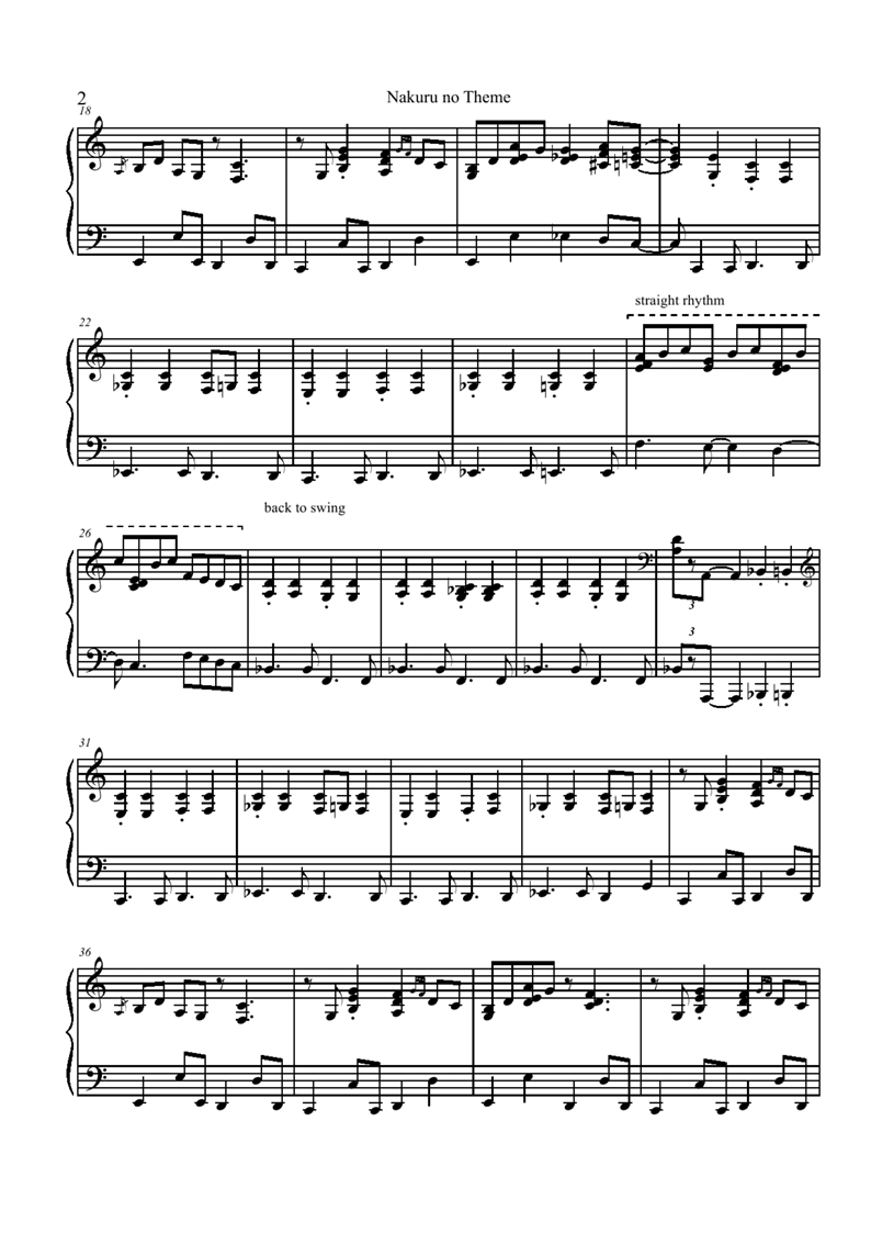 Nakuru No Theme钢琴曲谱（图2）