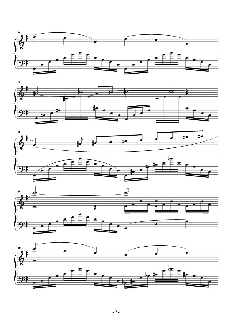 天鹅钢琴曲谱（图2）
