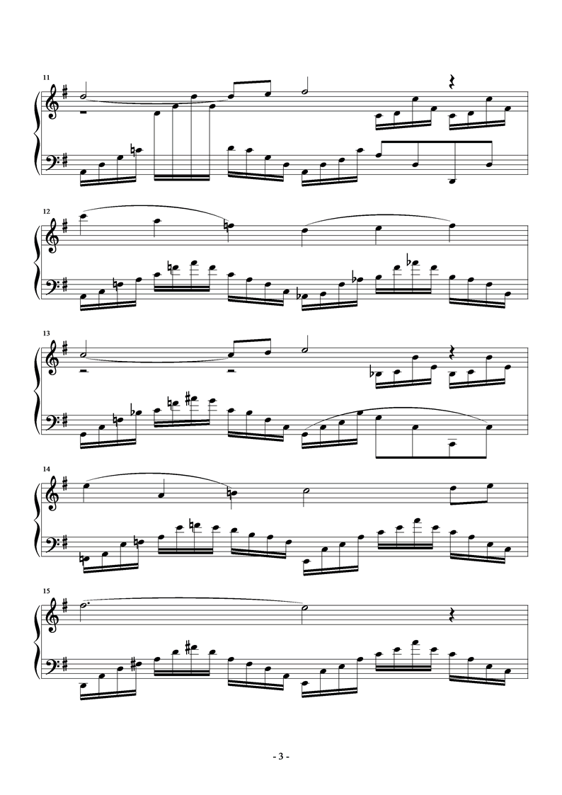 天鹅钢琴曲谱（图3）