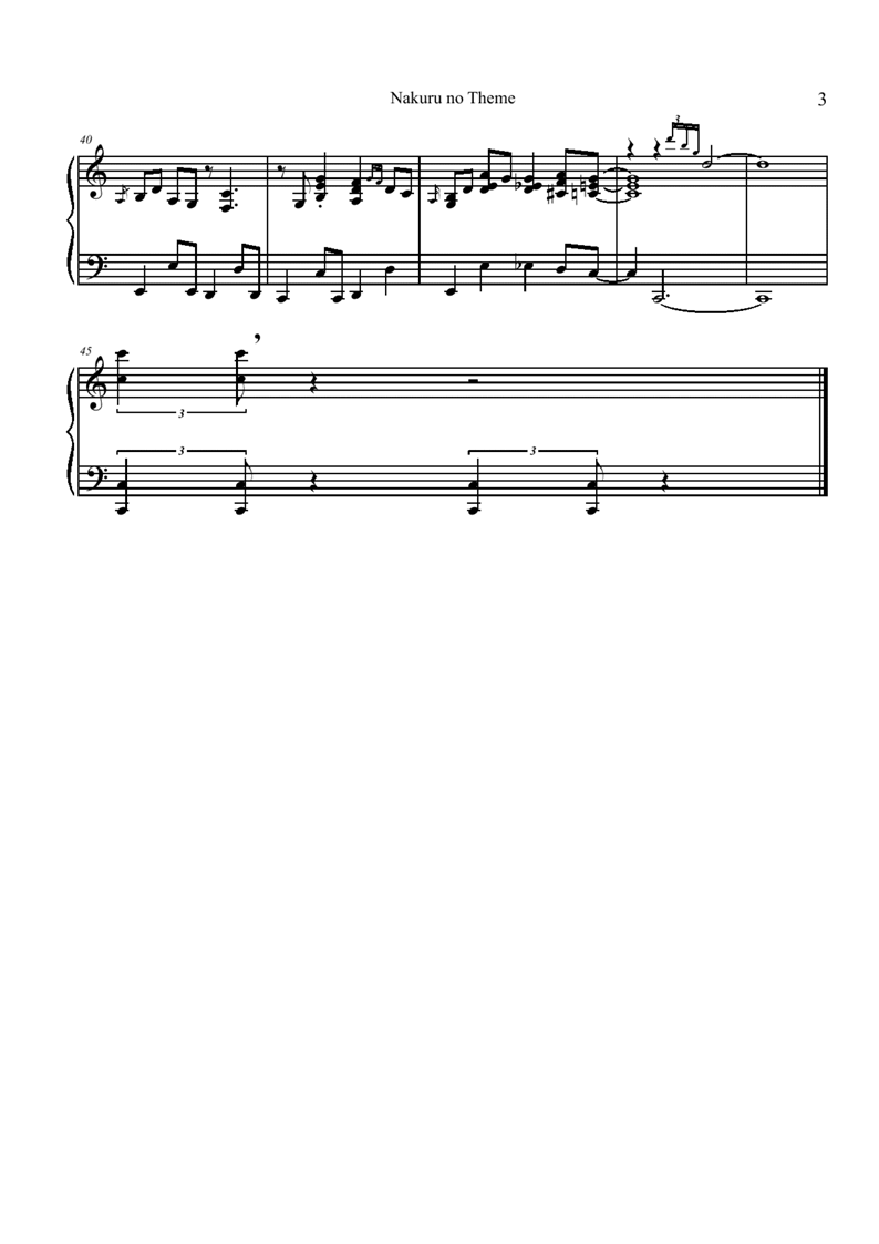 Nakuru No Theme钢琴曲谱（图3）