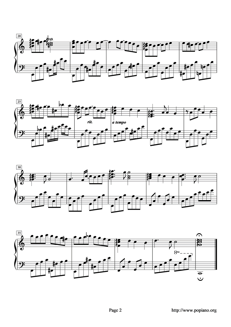 阳光明媚的日子钢琴曲谱（图2）
