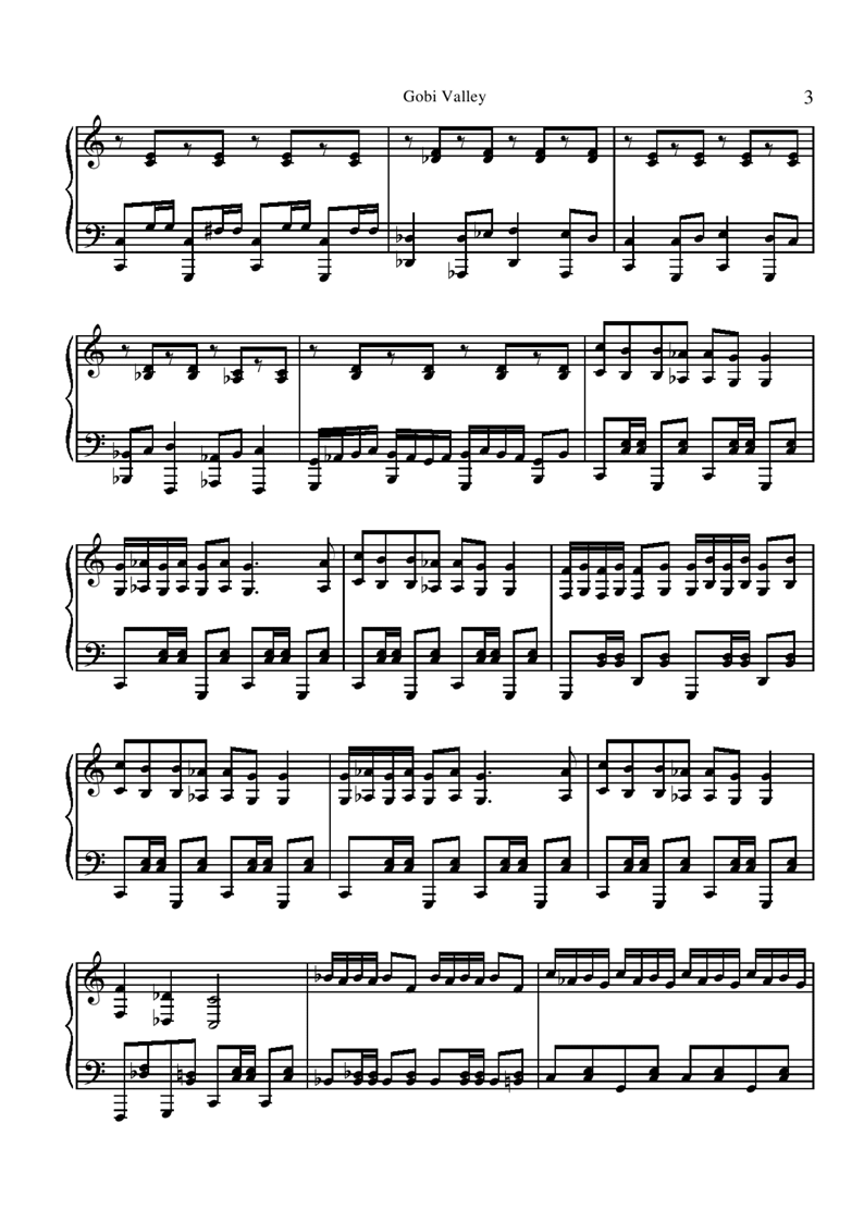 gobi valley钢琴曲谱（图3）