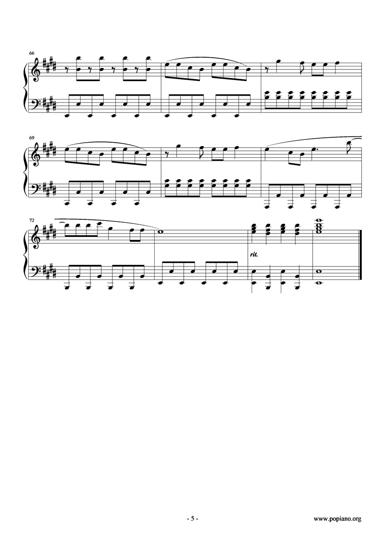 樱桃小丸子钢琴曲谱（图5）
