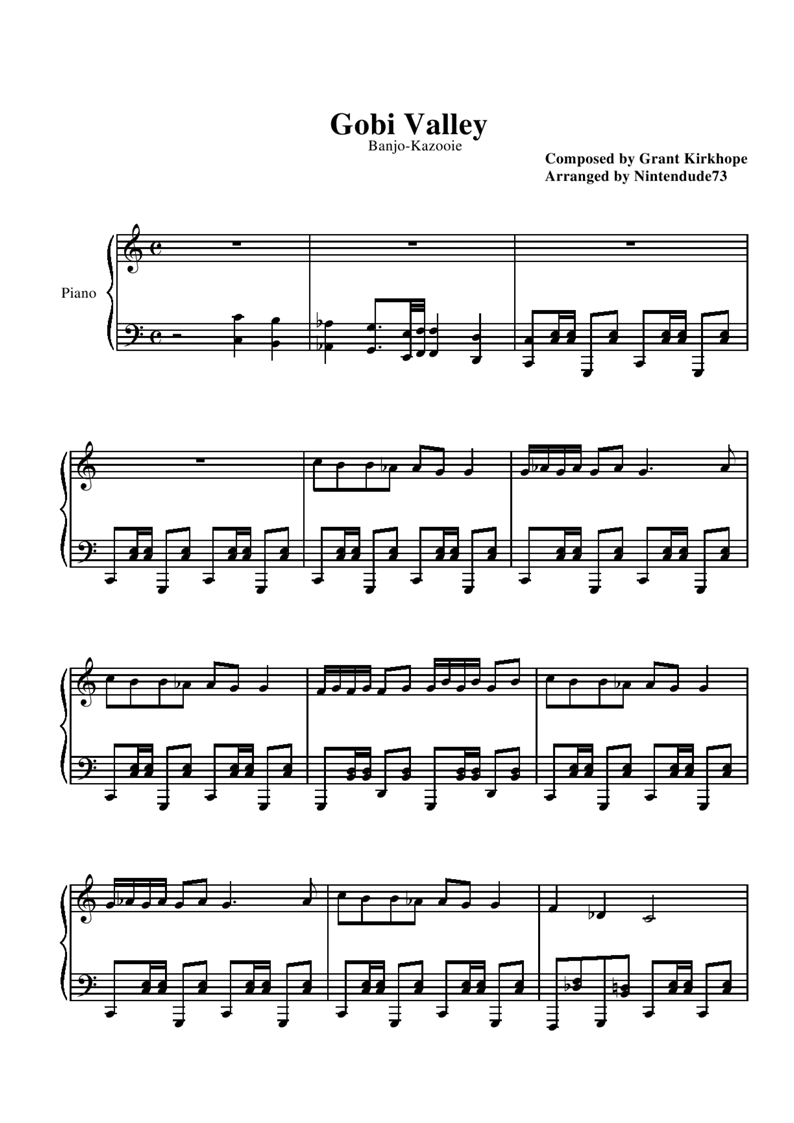 gobi valley钢琴曲谱（图1）