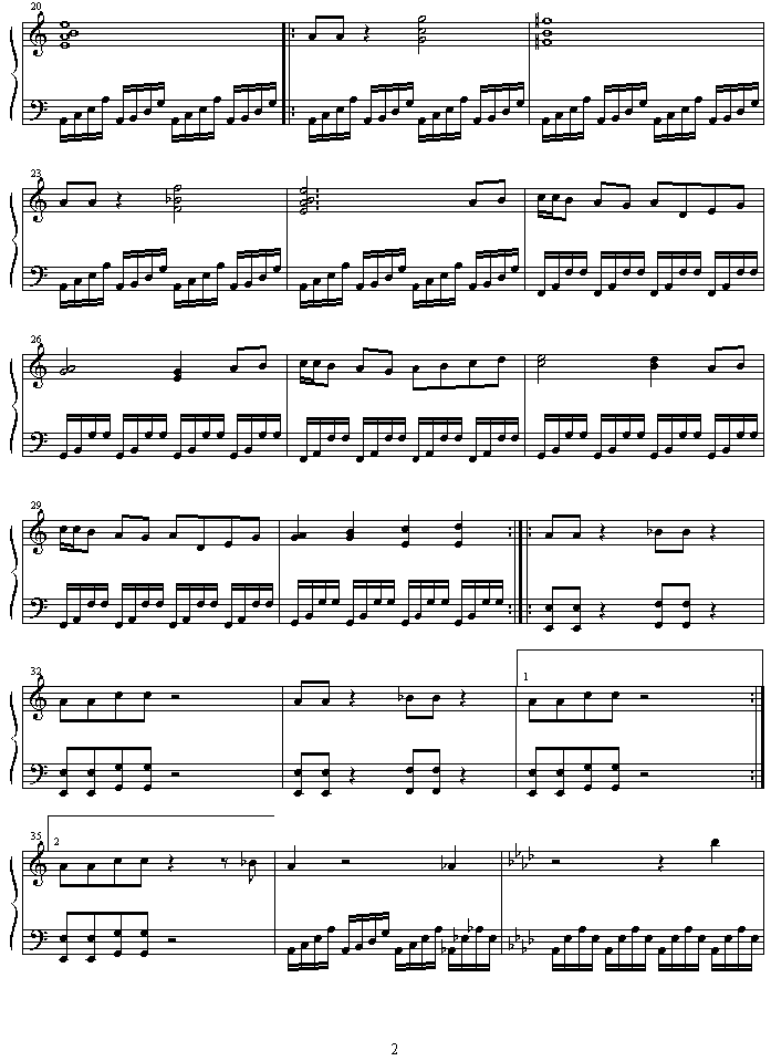 world_revolution钢琴曲谱（图2）