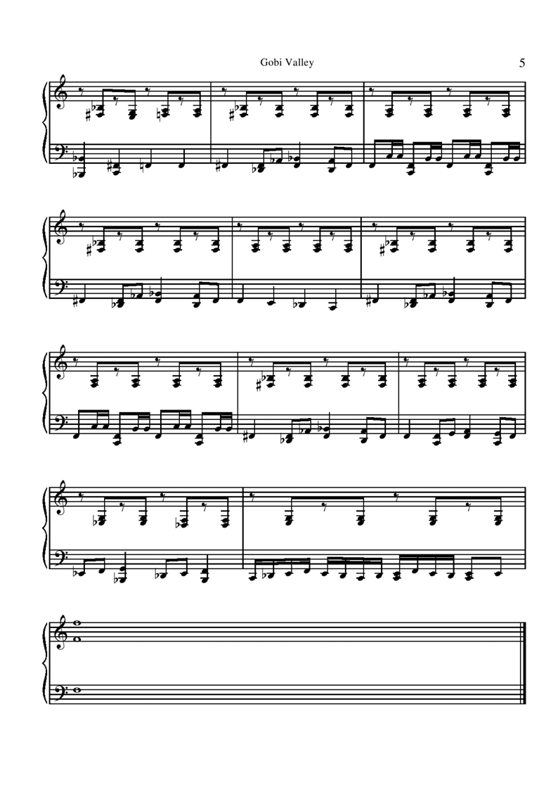 gobi valley钢琴曲谱（图5）