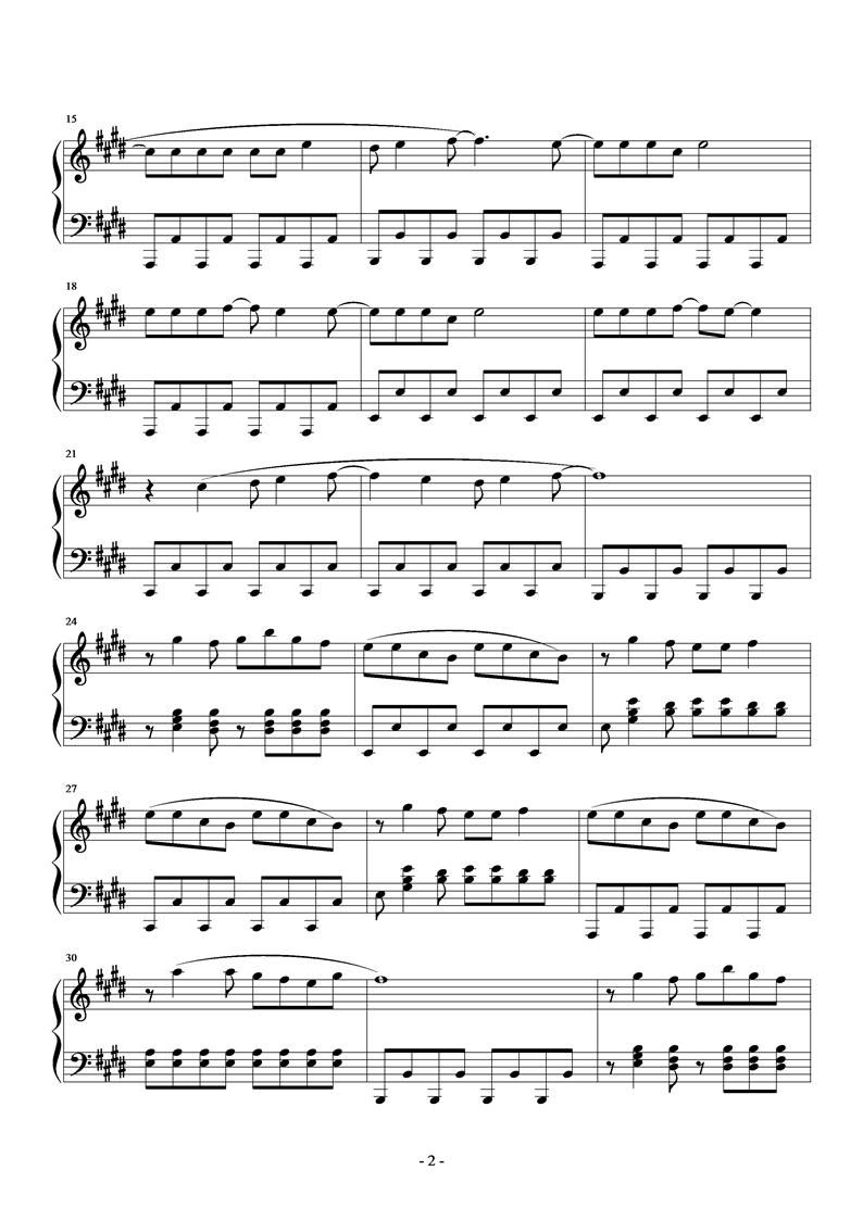 樱桃小丸子钢琴曲谱（图2）