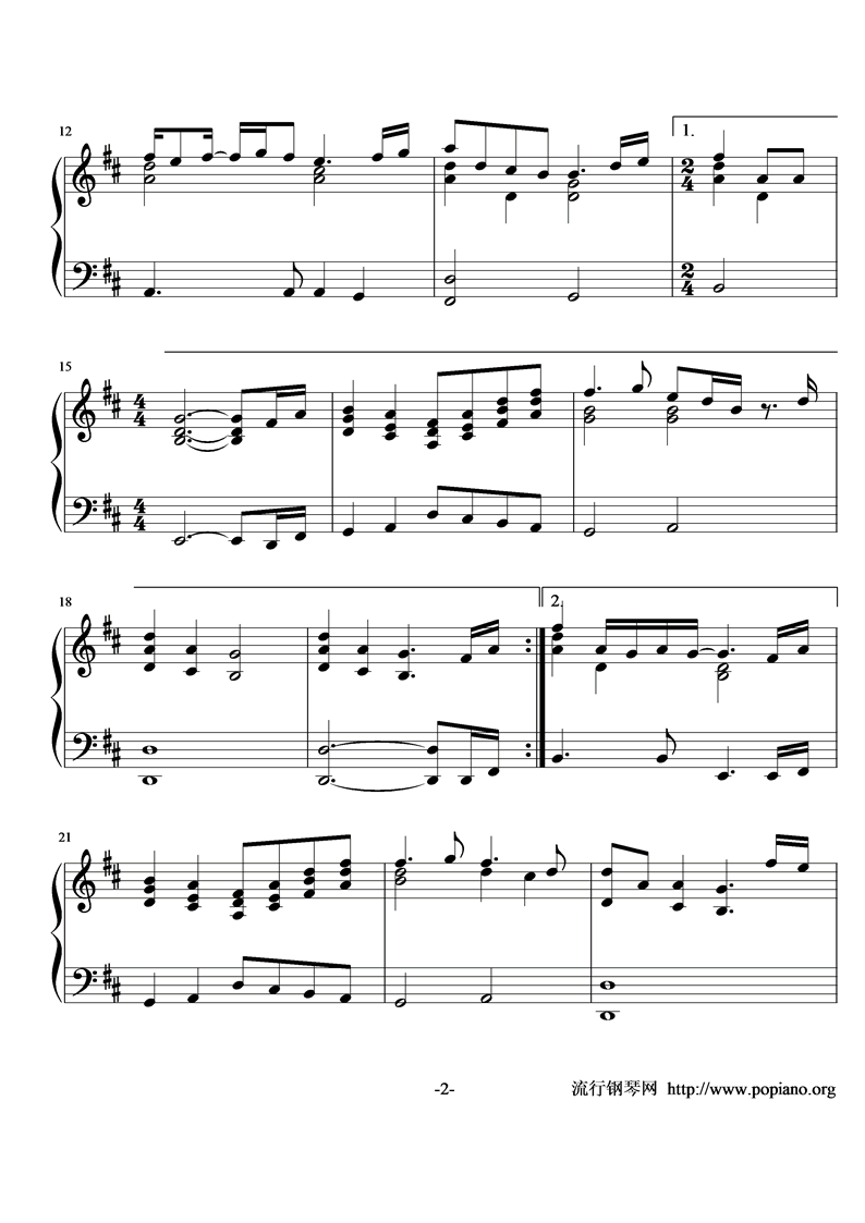 Go The Distance钢琴曲谱（图2）