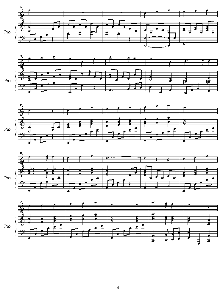yoru no uta钢琴曲谱（图5）
