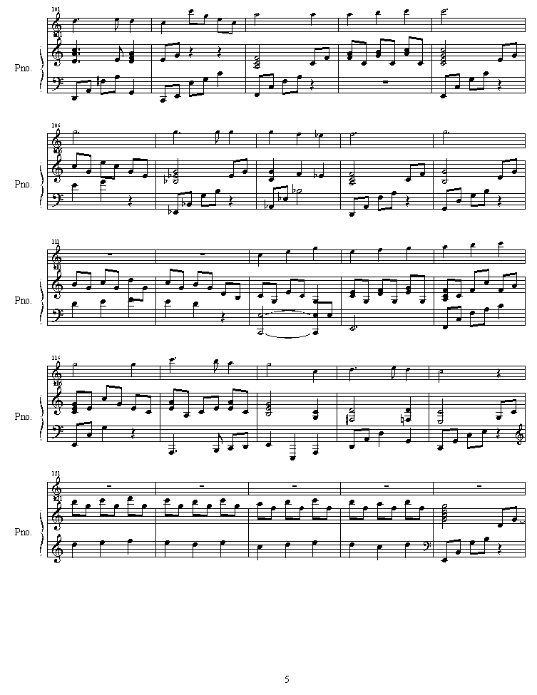 yoru no uta钢琴曲谱（图6）