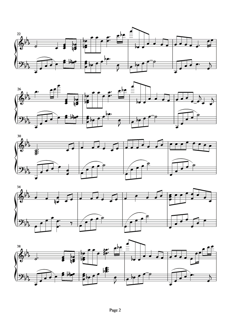 风之甬道钢琴曲谱（图2）