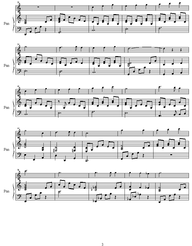 yoru no uta钢琴曲谱（图4）
