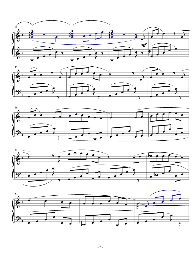 孤独的巡礼钢琴曲谱（图2）