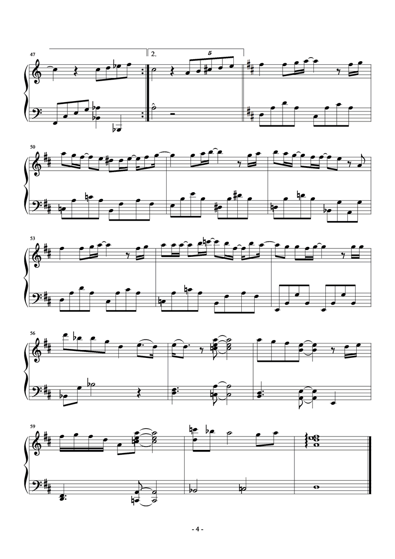 情牵钢琴曲谱（图4）